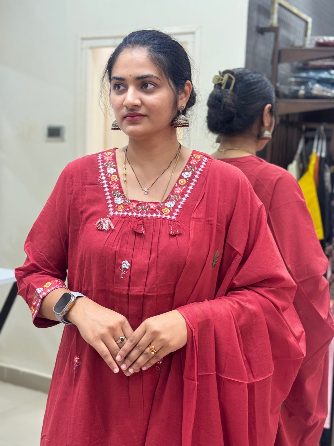 Soft Mul Cotton 3 Pcs Kurta Set | R122