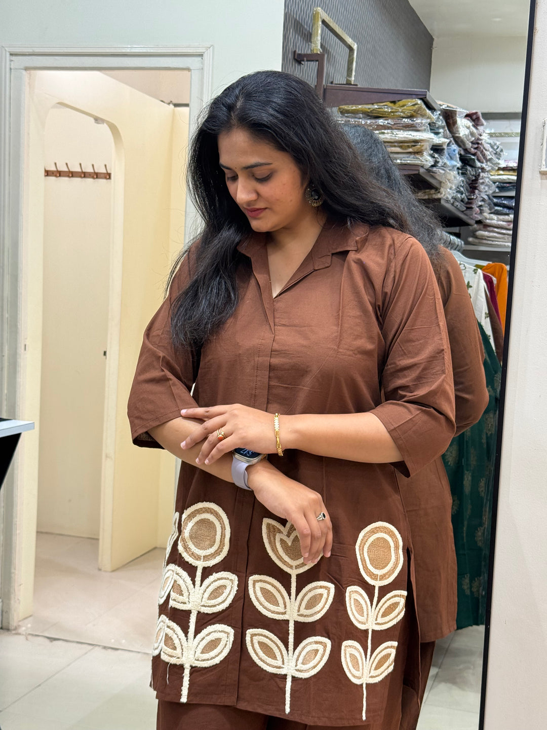 Co-Ord Set with Embroidery work | R137