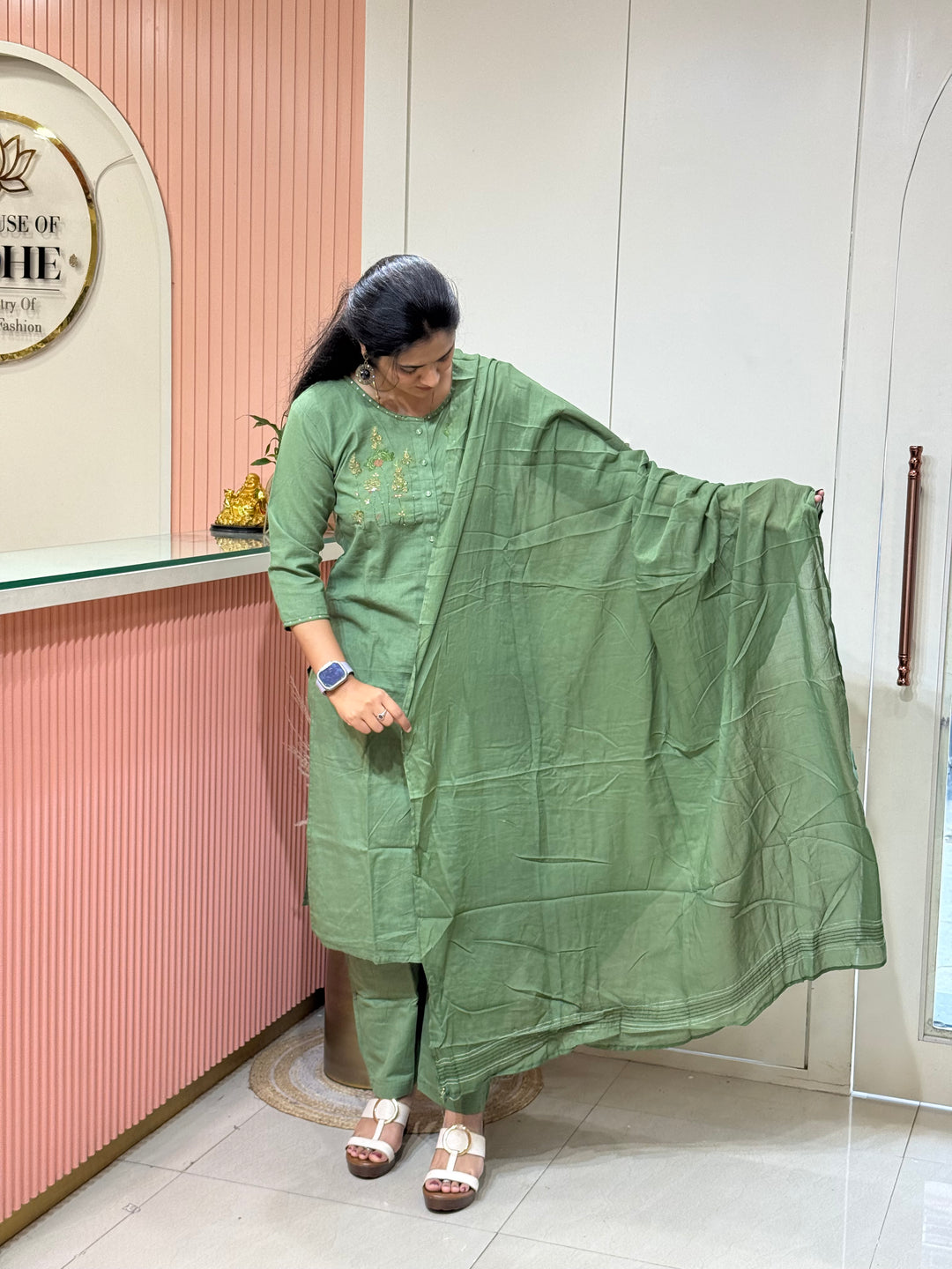 Khadi Cotton Collection with  Embroidery work | R220