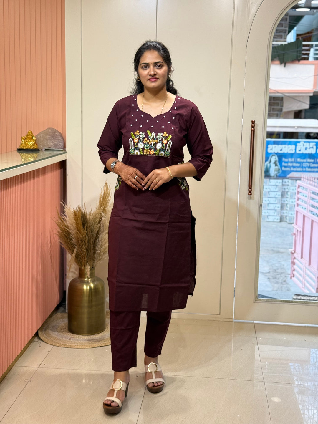 Cotton 2 Pc Kurta Set – Embroidered Collection | R137