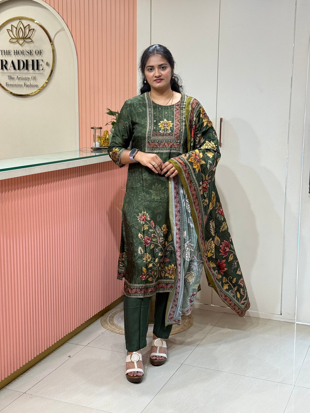 Tusser fabric with Figure design Collection (Cotton Lining )| R227