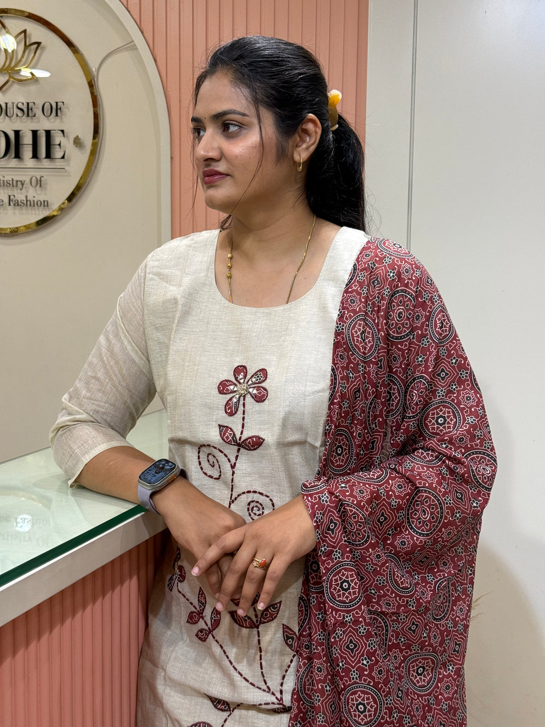 Pure Jamdhani Designer 3 Pcs Set Collection (Cotton Lining)| R211