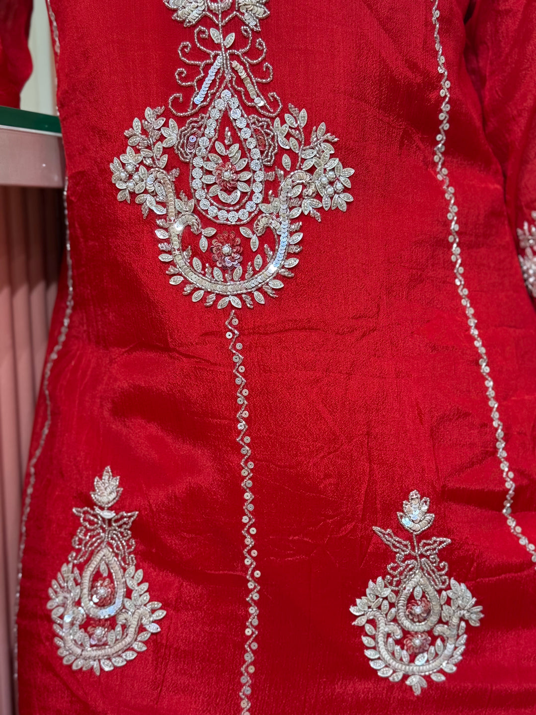 Pure Chinon Festive Collection | Full Handwork, Sequin &amp; Cut Dana | R177