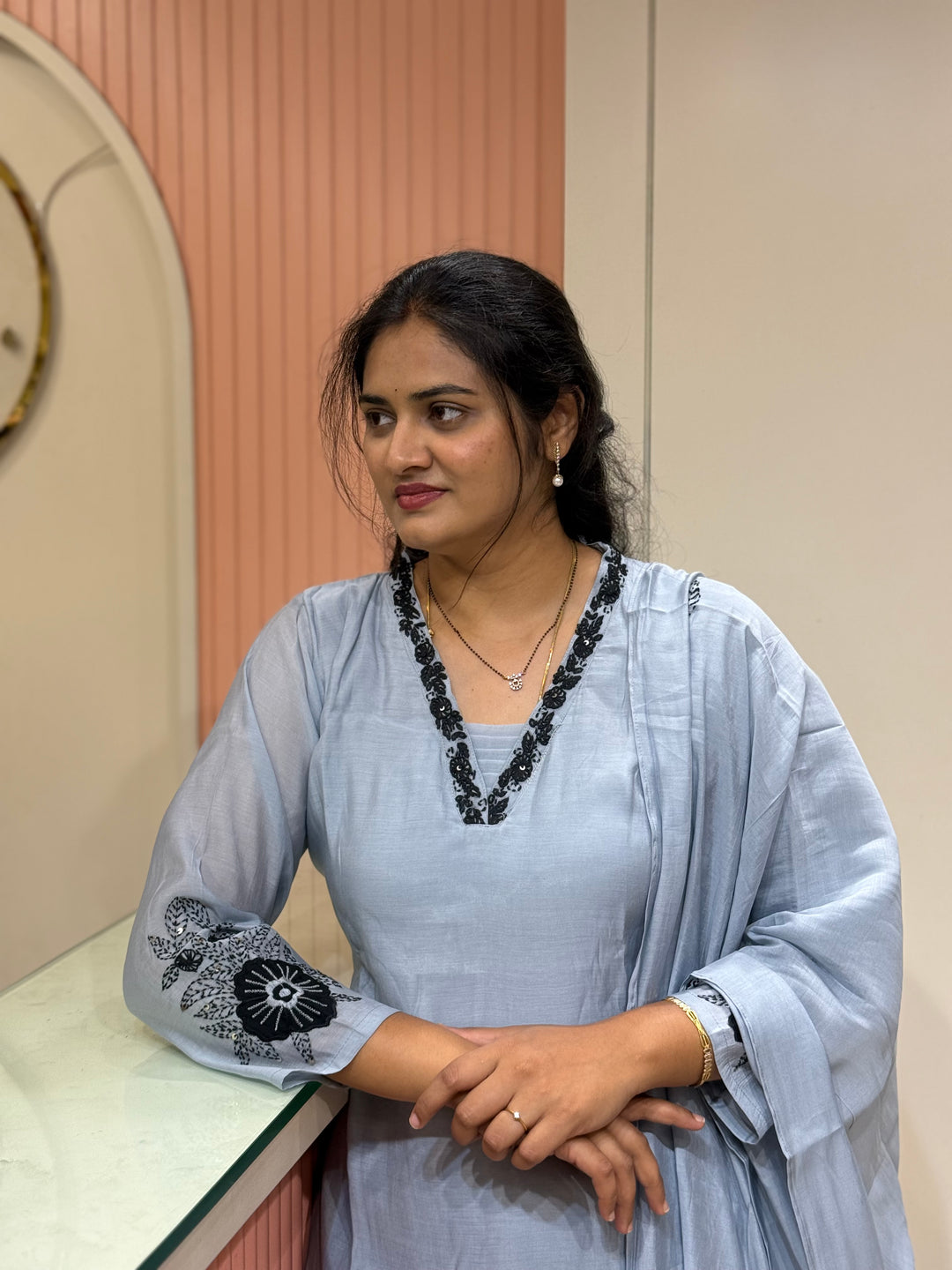 Pure Mul Chanderi Collection with embroidery Work(cotton Lining) | R229