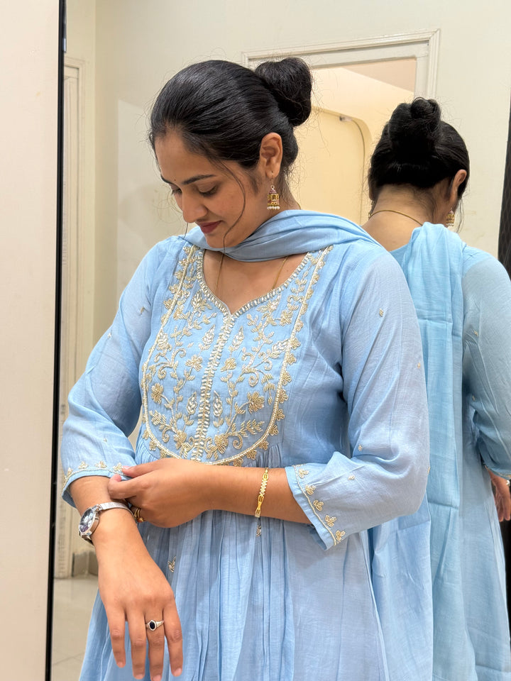 Premium Mul Chanderi Party wear Collection | R206