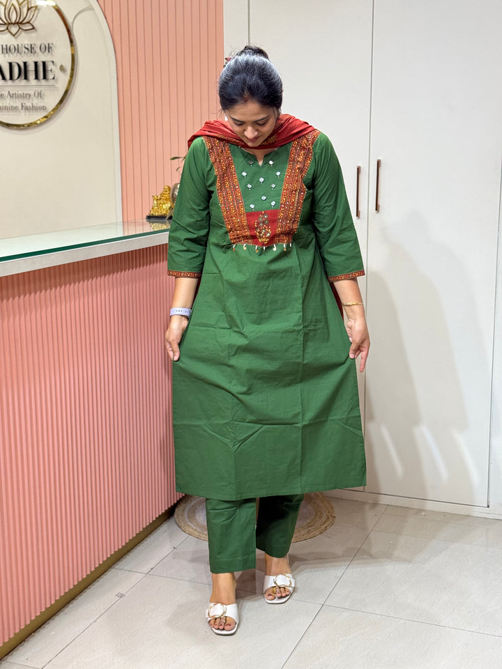 Pure Cotton Collection with Back And Front Patchwork | R210