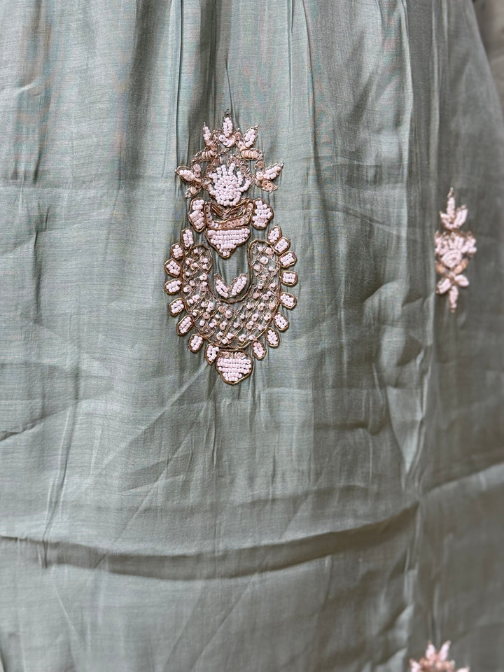 Mul Chanderi With Cut Dana and Zardosi Semi Party Wear Collection | R206
