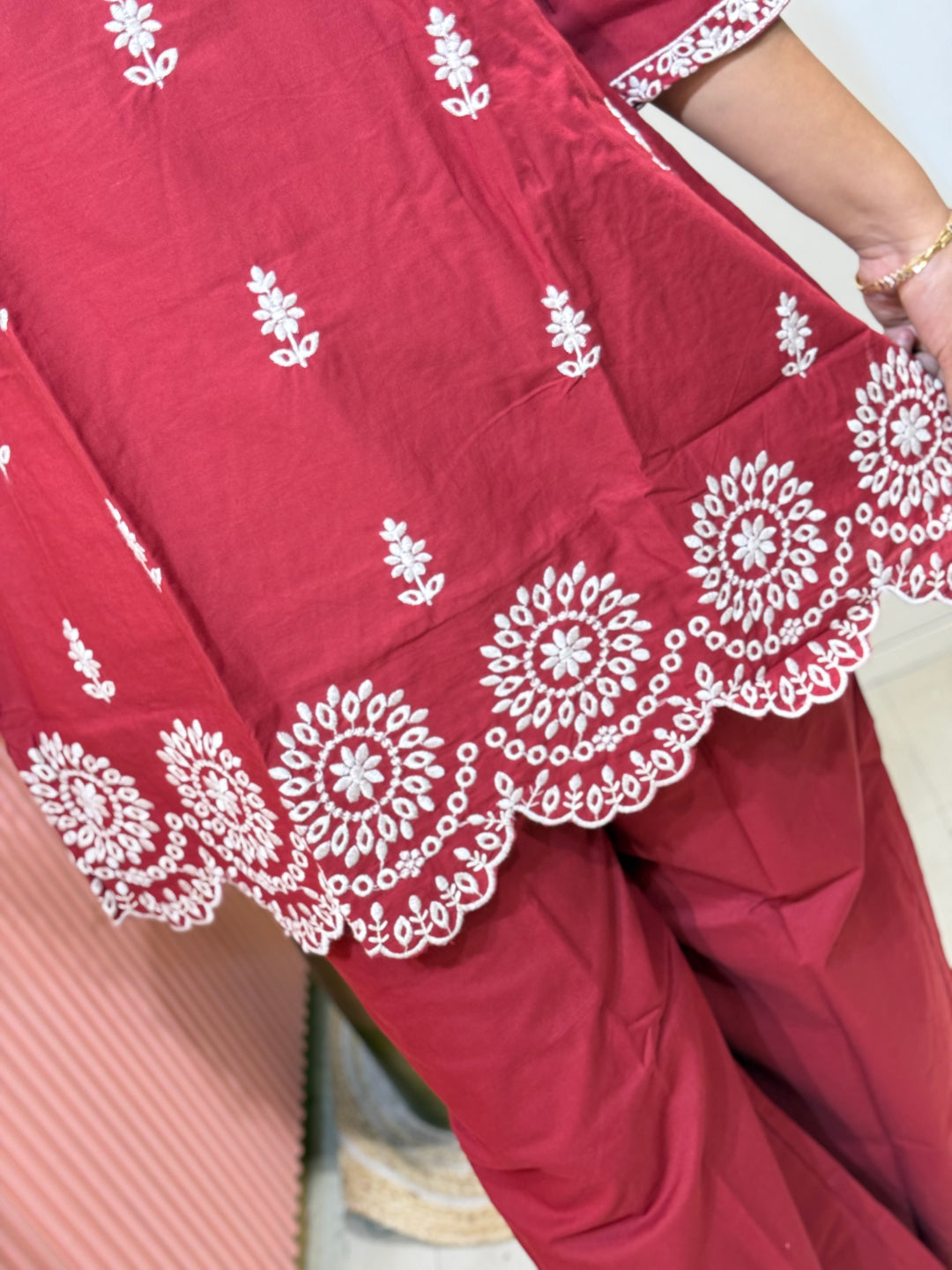 Co-Ord Set with Embroidery Work | R183
