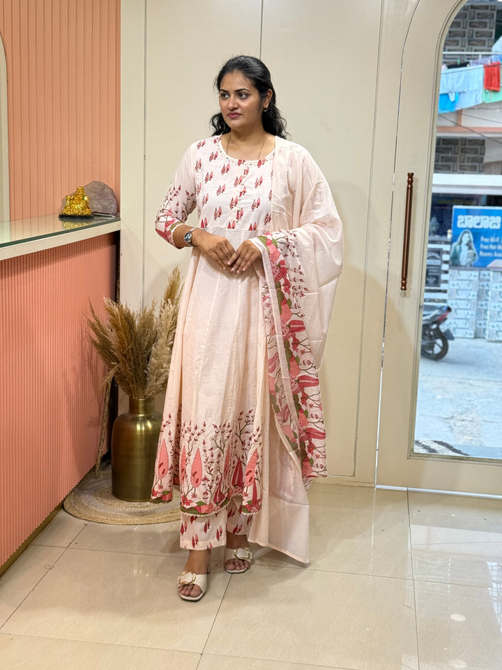 Pure Cotton Anarkali Style Collection with cotton Lining | R164