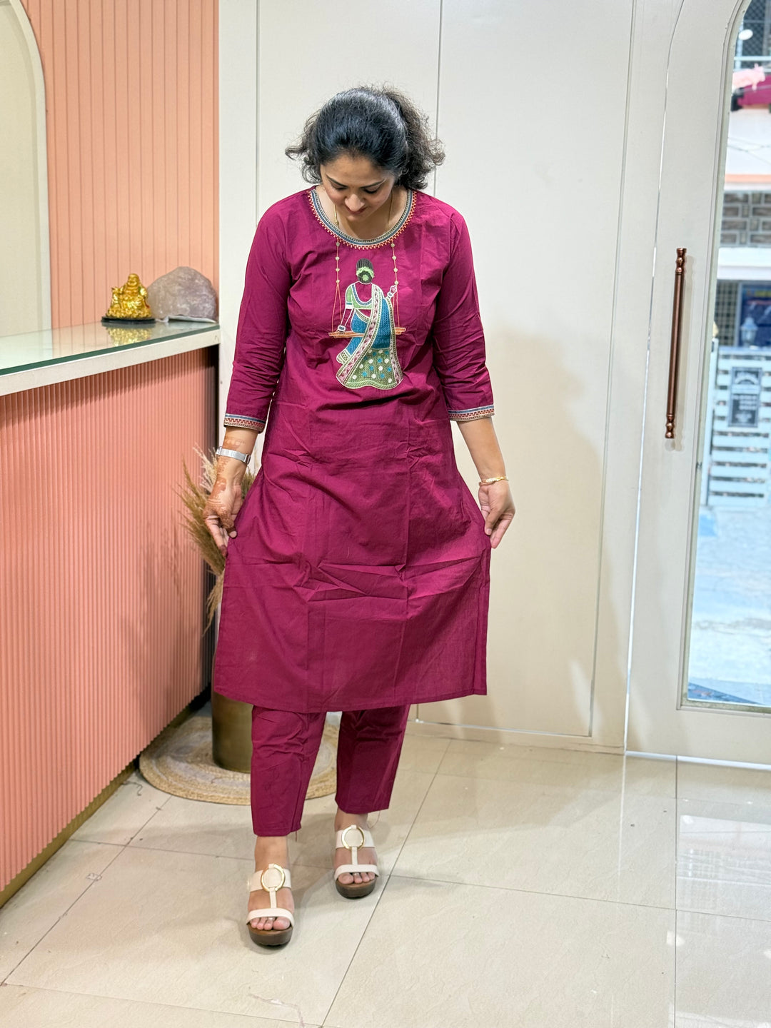 Cotton 2 Pc Embroidered Collection – Front &amp; Back Work | R137