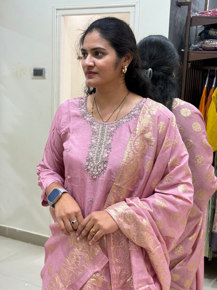 Dola Silk Kurta Set – Elegant Festive Collection | R116