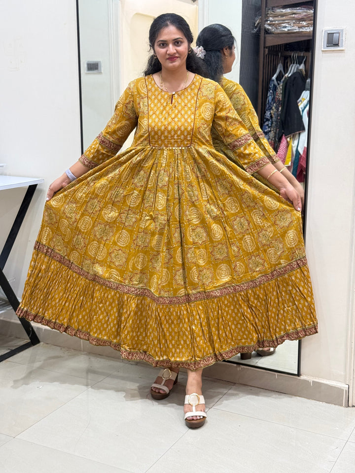 Pure Cotton Gown Collection With Cotton Lining &amp; Beautiful Prints | R144