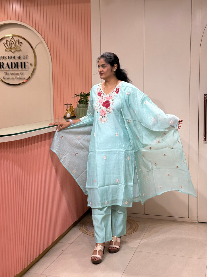 Mul Chanderi Collection with Embroidery work  | R208