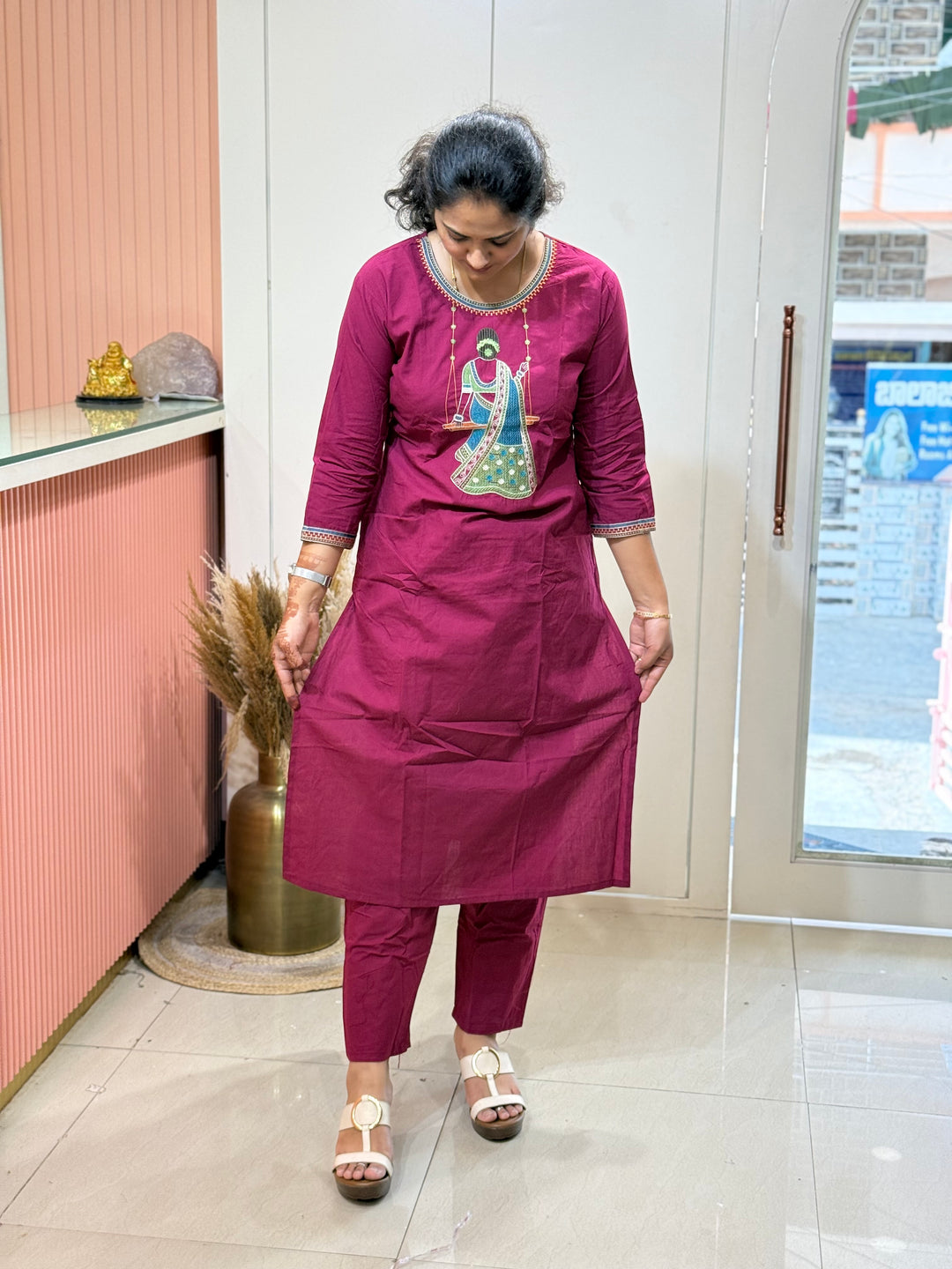 Cotton 2 Pc Embroidered Collection – Front &amp; Back Work | R137