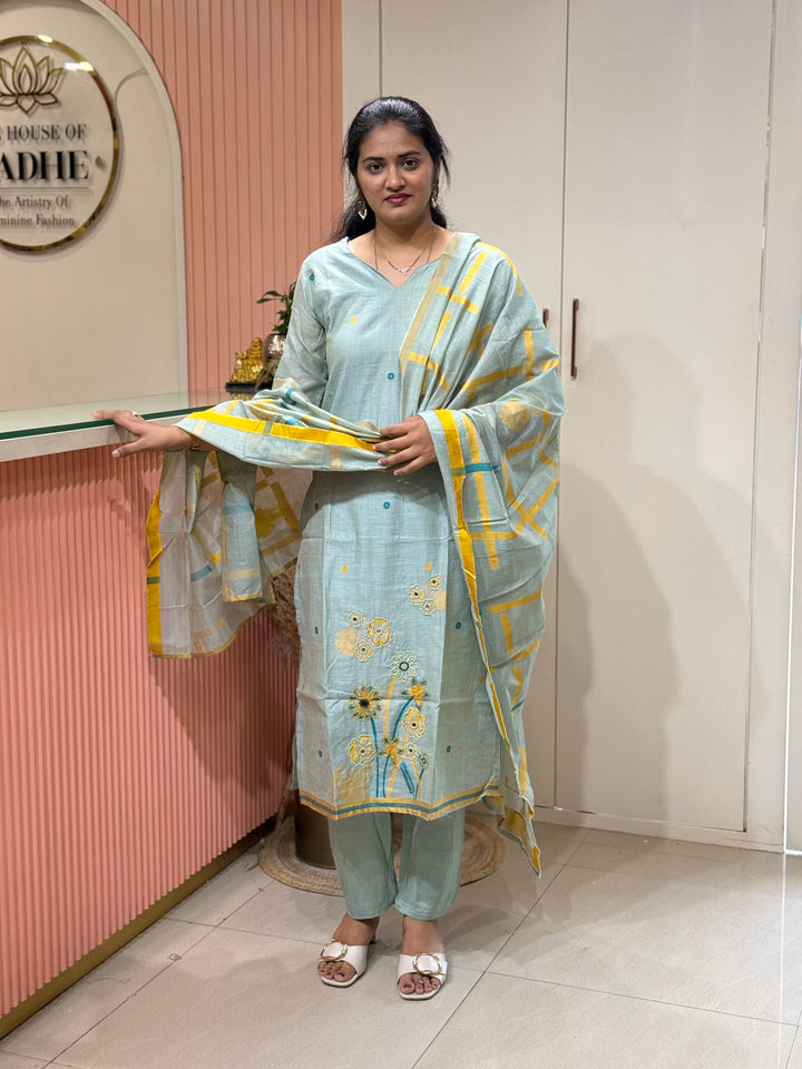 Jamdhani Designer Collection with Full Length weaving | R211