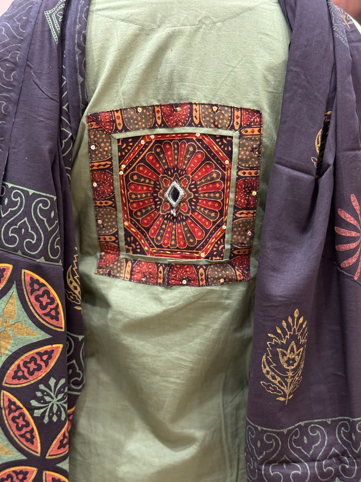 Cotton Collection with Patch Work (Backside Patchwork )| R210
