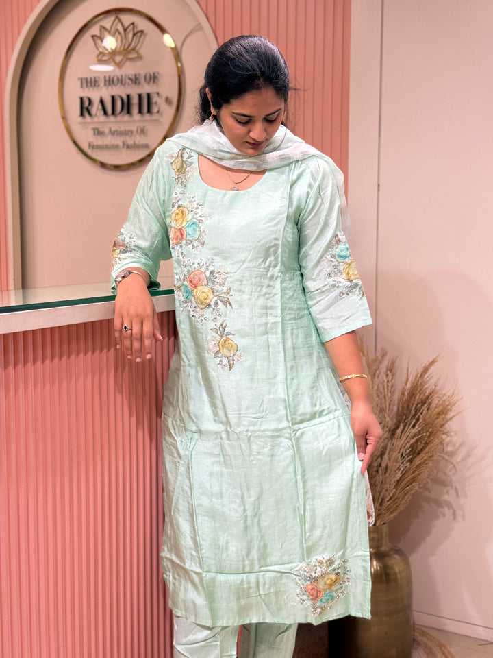 Dola Silk Collection with Floral Work | R219