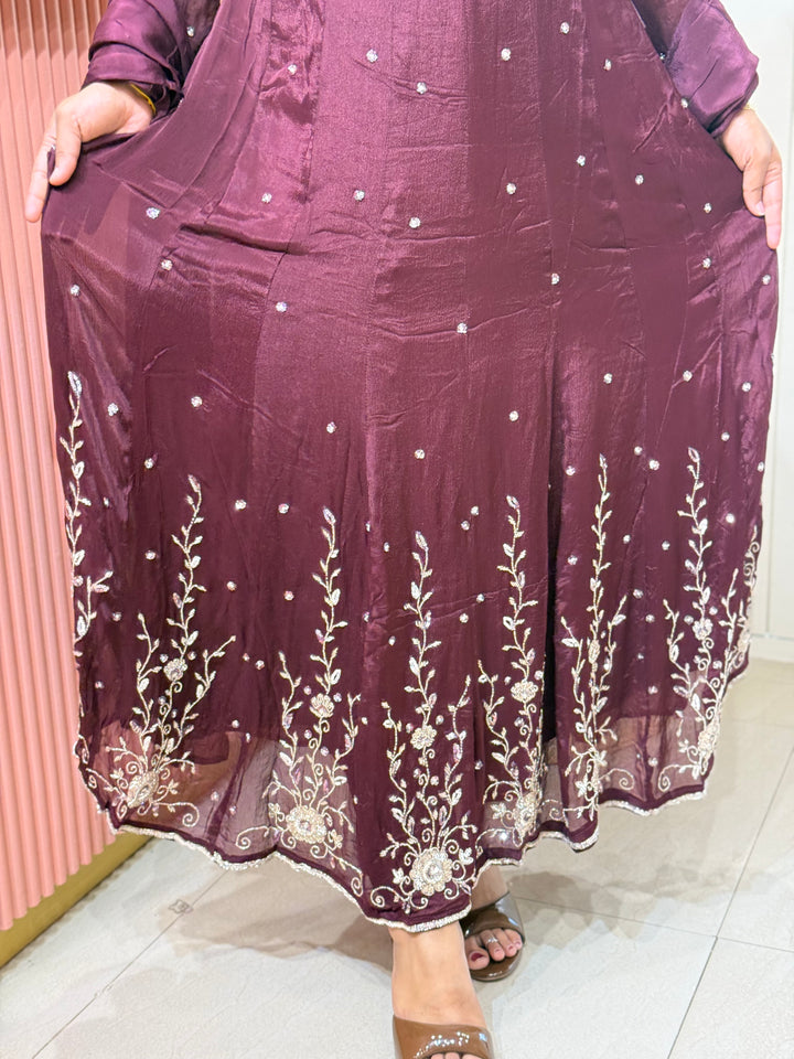 Pure Chinon Handwork Collection Party Wear | R177