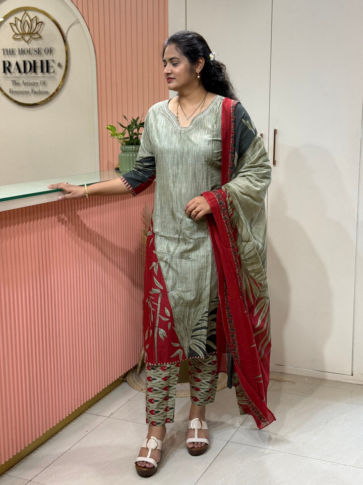 Cotton Collection with Beautiful Print with Full Length Cotton Dupatta | R230