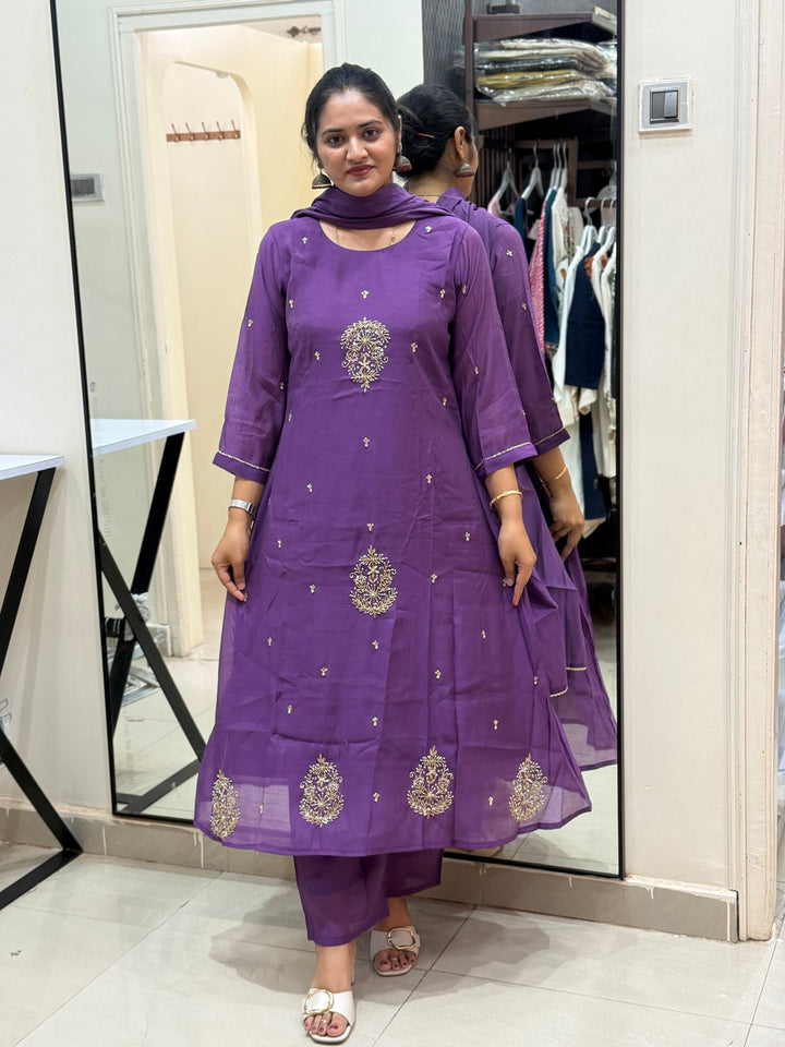 Mul Chanderi Semi Party Wear | R214