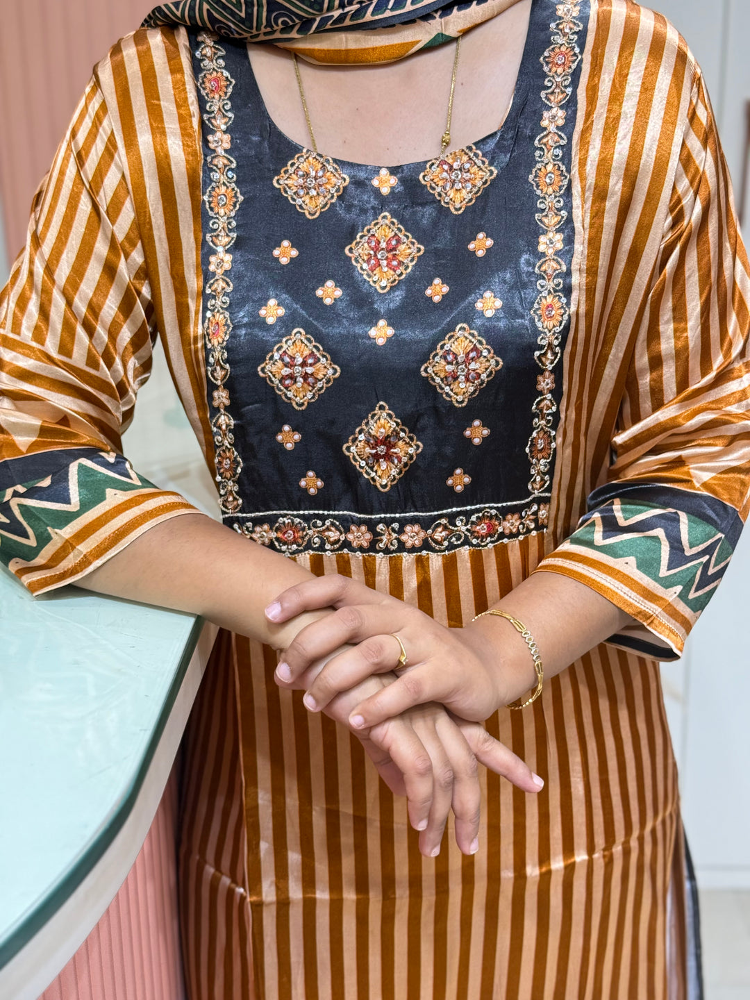 Gaji Satin Collection with Bandini print ( Dupatta Gaji Satin ) | R227