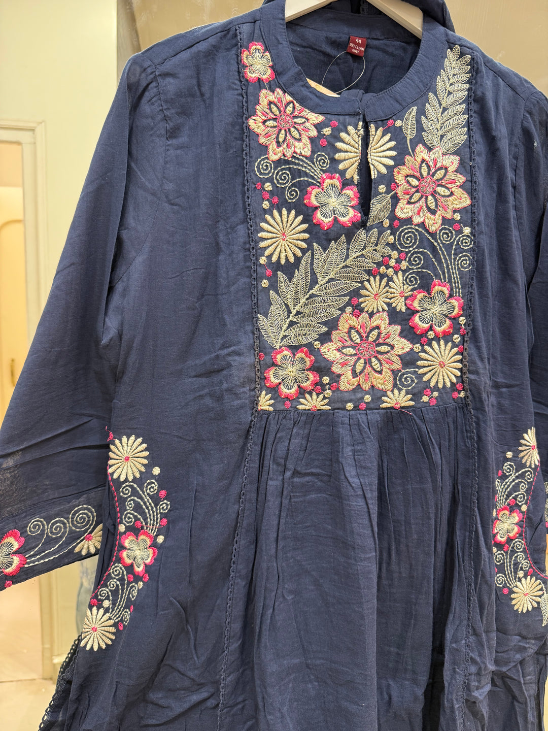 Pure Mul Cotton with Embroidery Work (Cotton Lining)  | R168