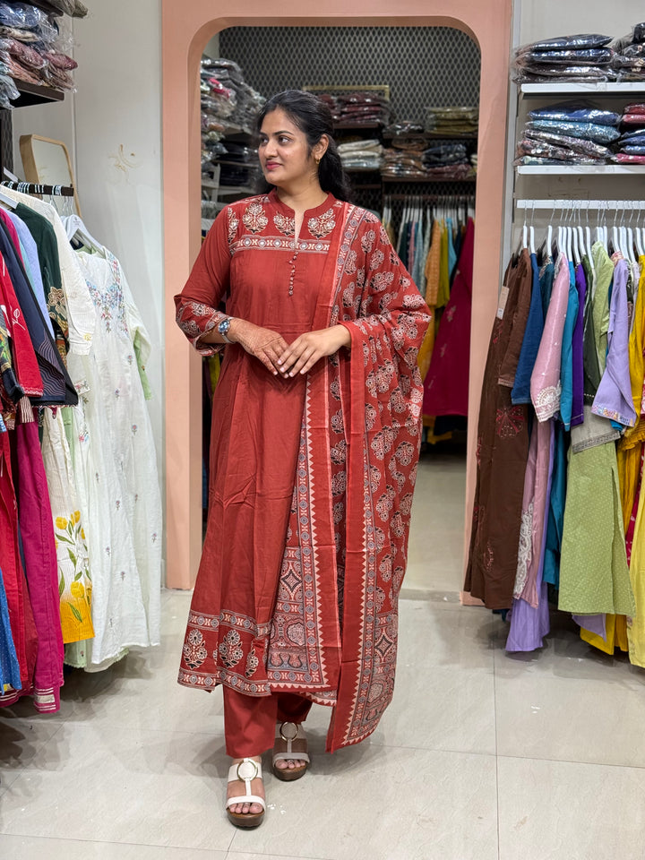 Cotton 3 Pcs Collection with Kali Pattern | R173
