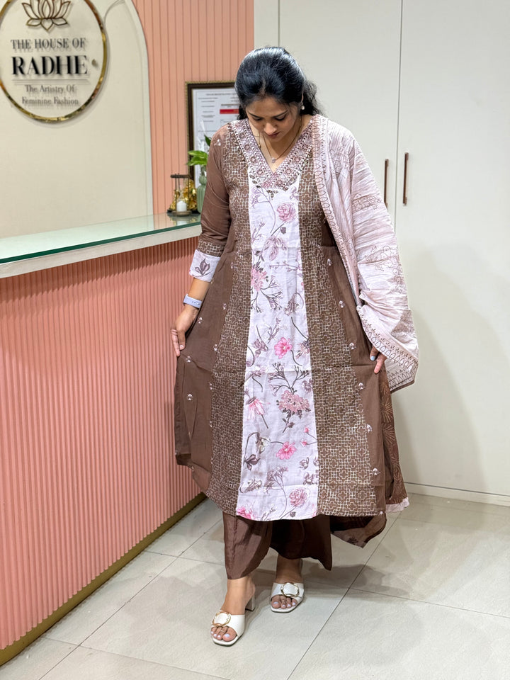 Mul Chanderi Collection with ALine pattern | R216