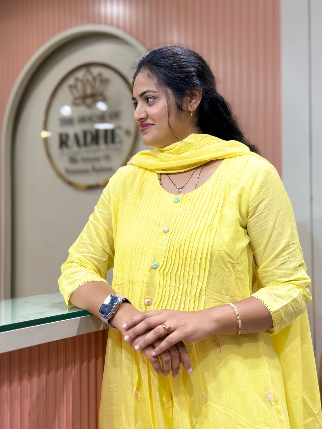 Pure Mul Cotton with Embroidery work(Cotton Lining) | R168