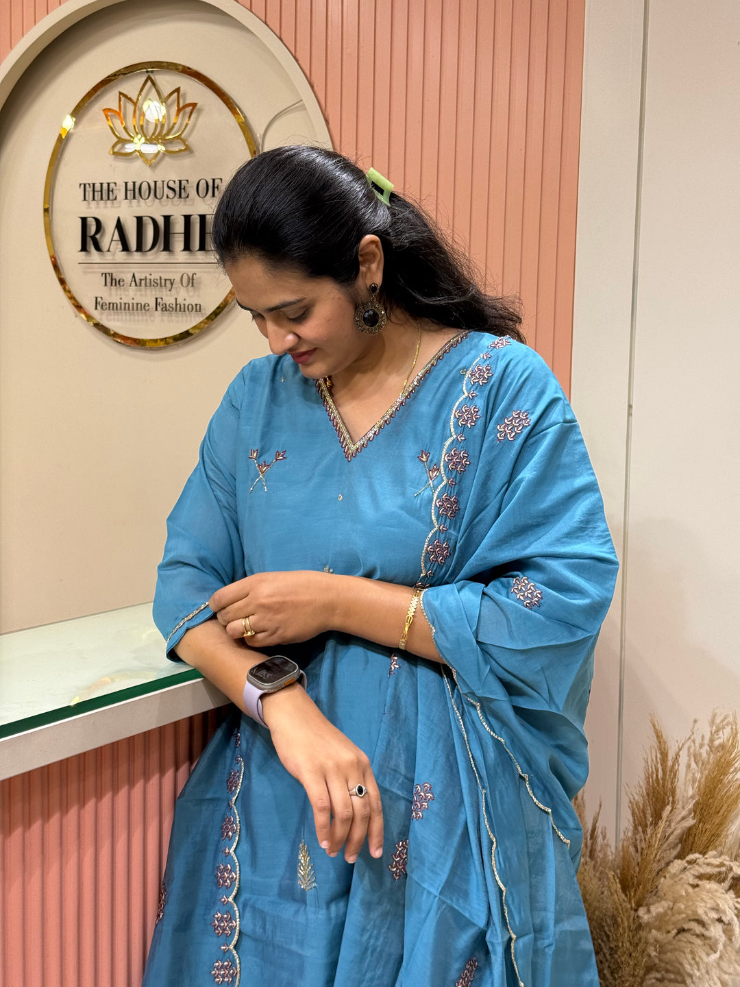 Mul Chanderi Semi Party Wear | R214