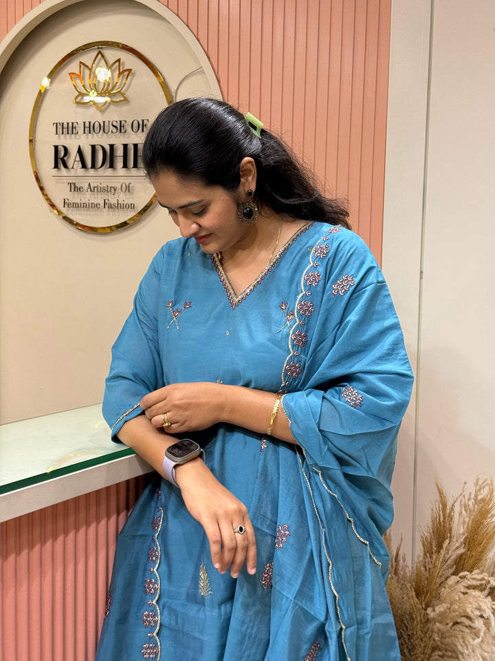 Mul Chanderi Semi Party Wear | R214