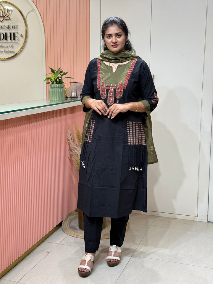 Cotton Collection with Patch Work (Print Dupatta) | R210
