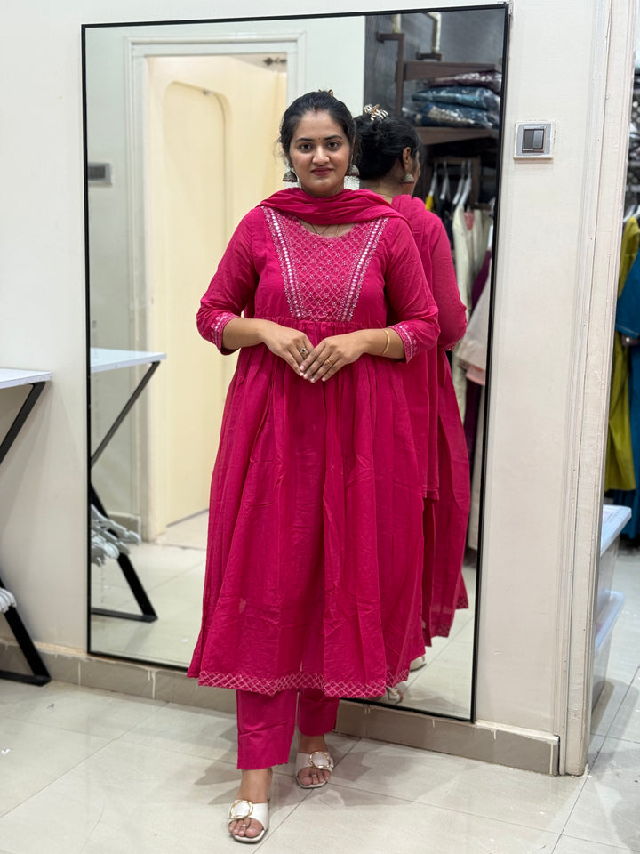 Mul Cotton 3 Pc Kurta Set Collection cotton lining available, | R135