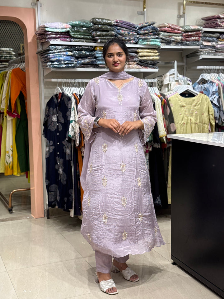 Pure Chinon Handwork Collection Party Wear | R177
