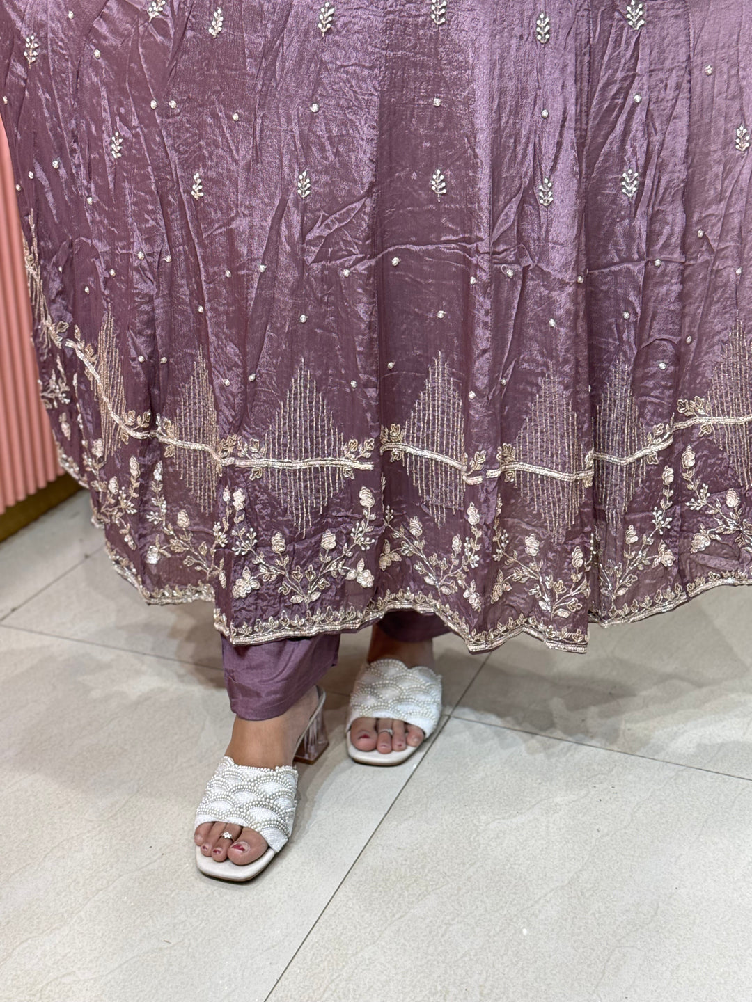 Pure Chinon Handwork Collection Party Wear | R177