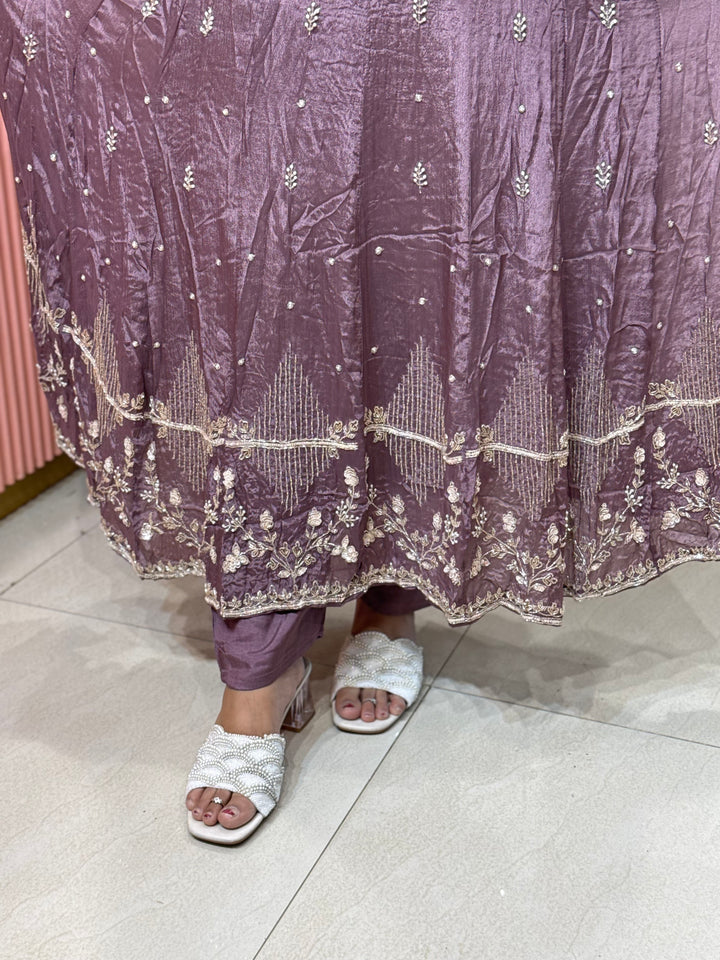 Pure Chinon Handwork Collection Party Wear | R177