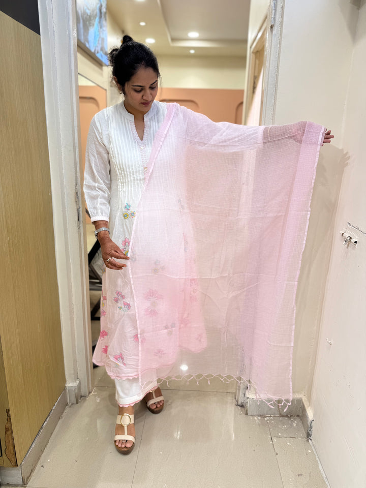 Premium Mul Cotton Ombré Shade Collection With Kota Doria Dupatta | R176