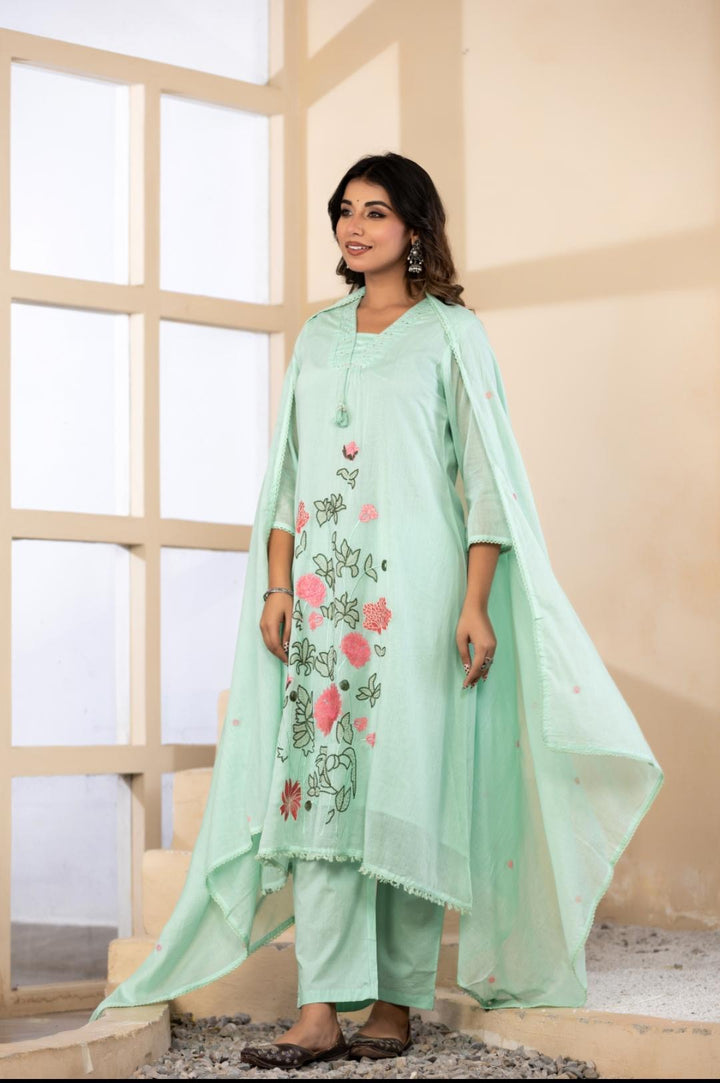 Premium Pure Mul Cotton Collection With Floral Embroidery | R190