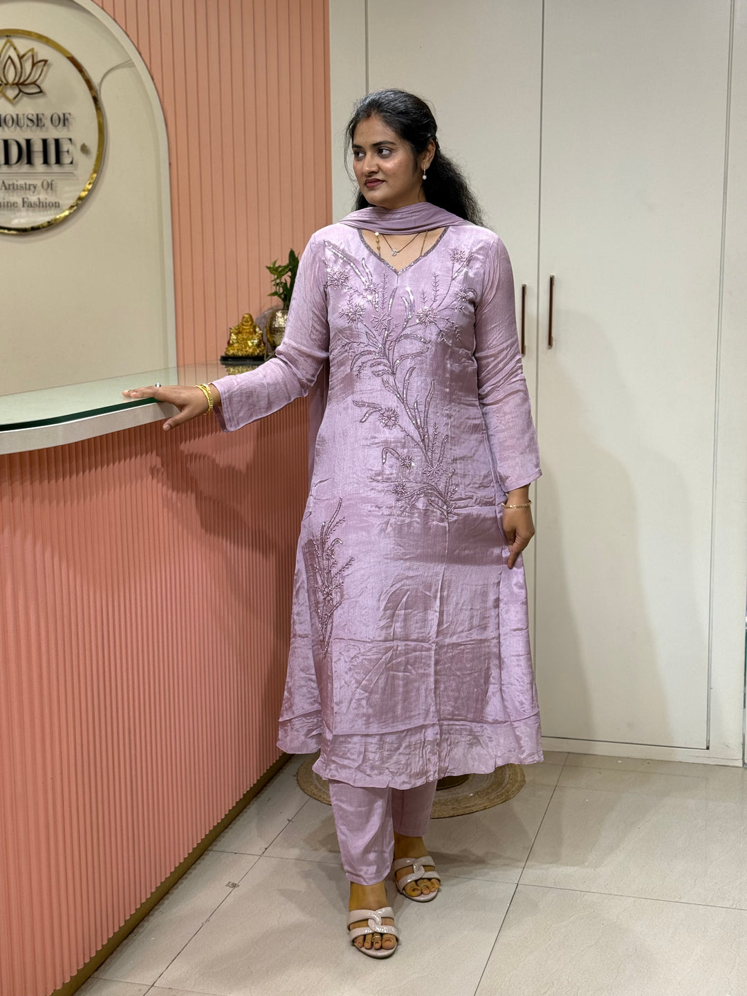 Pure Chinon Handwork Collection Party Wear  | R177