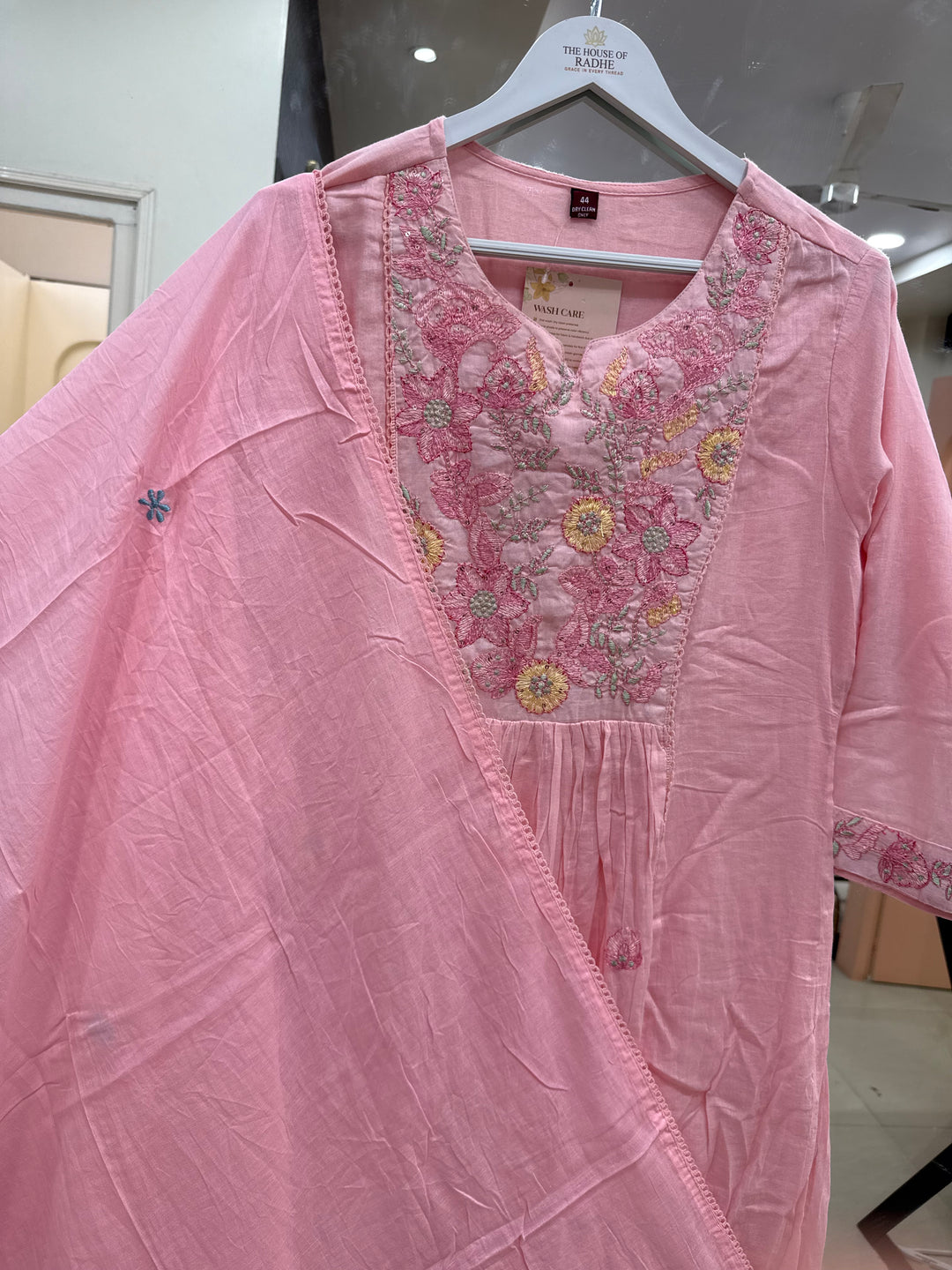 Pure Mul Cotton with Embroidery Work (Cotton Lining)  | R168