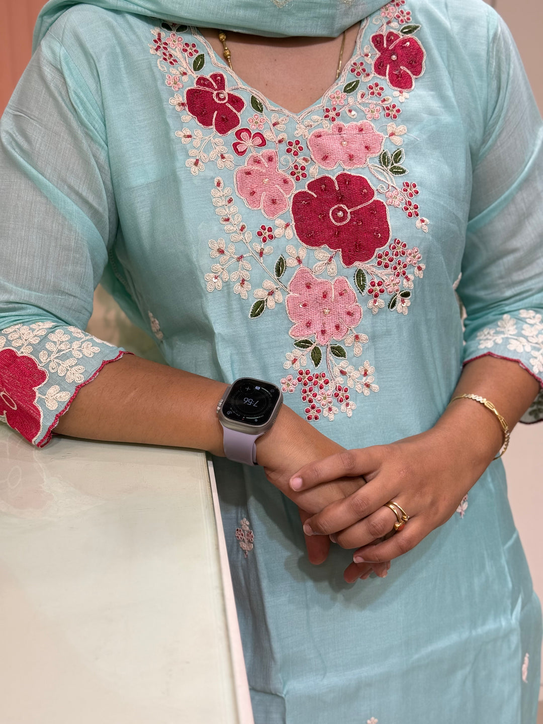 Mul Chanderi Collection with Embroidery work  | R208