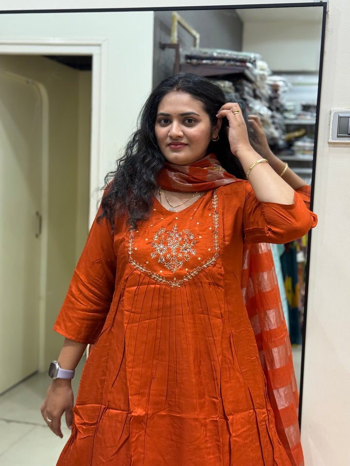 Dola Silk Semi Party Wear Collection (Cotton Lining Available )| R217