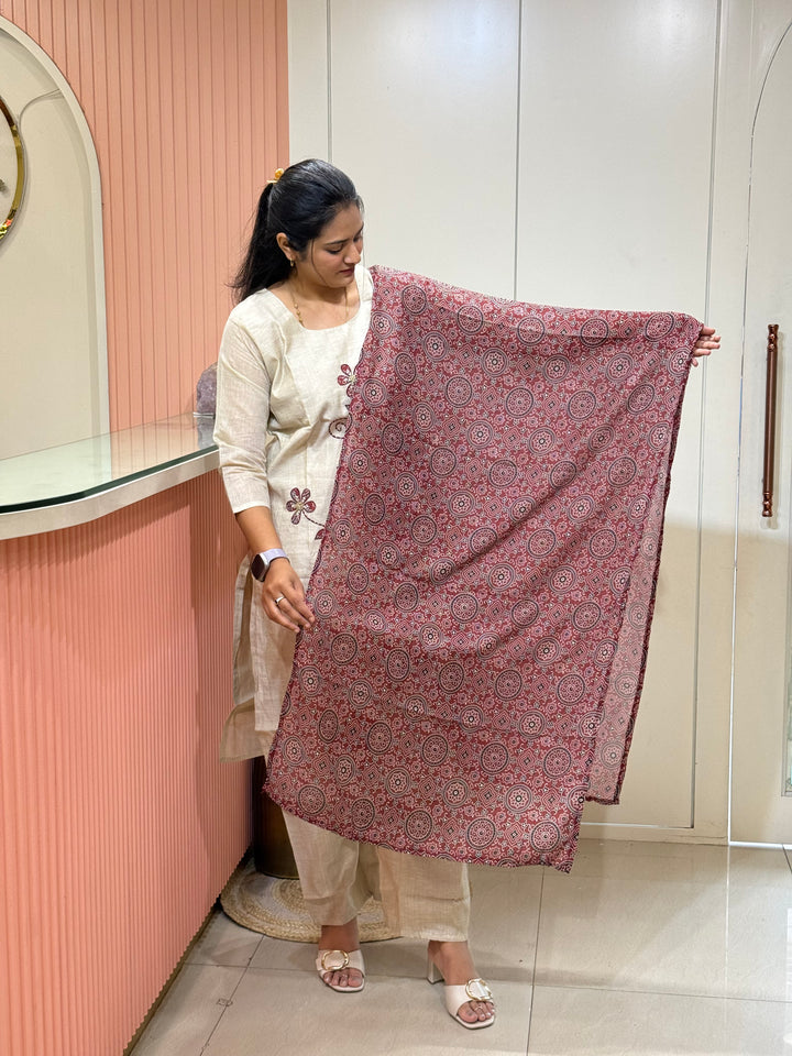 Pure Jamdhani Designer 3 Pcs Set Collection (Cotton Lining)| R211