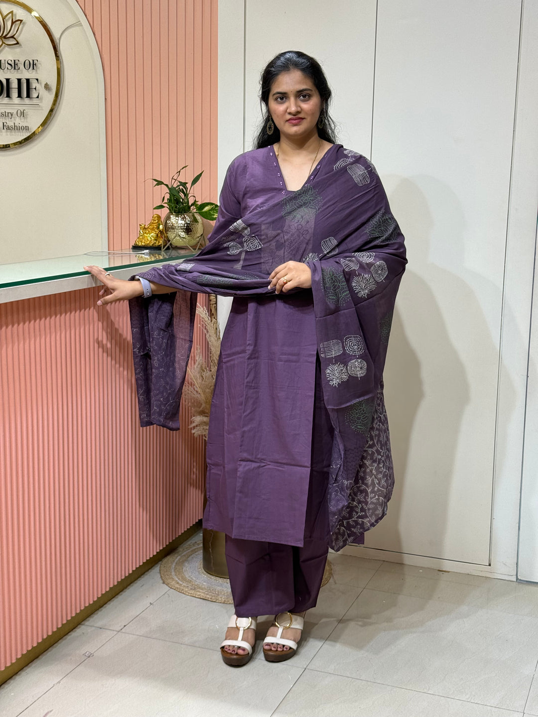 Cotton Beautiful Front &amp; Back Patchwork A-Line Collection | R220