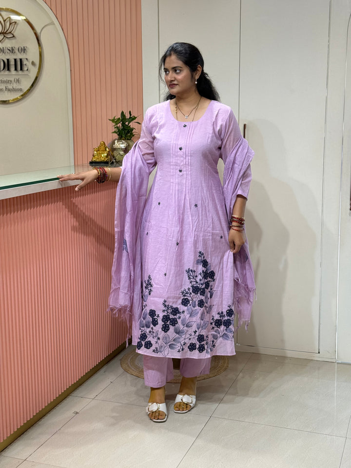 Pure Banarasi Mul Chanderi Exclusive Designer Collection (Cotton Lining)| R218