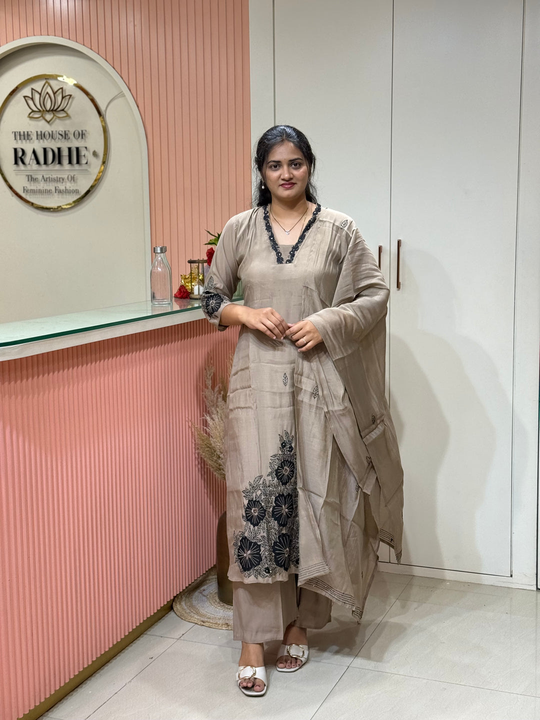 Pure Mul Chanderi Collection with embroidery Work(cotton Lining) | R229