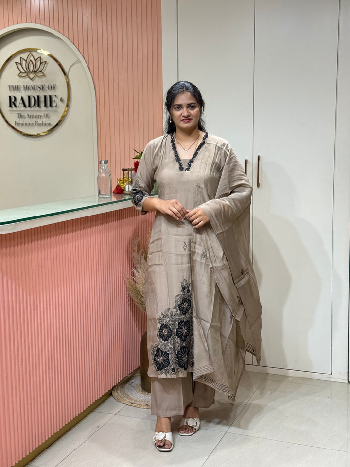 Pure Mul Chanderi Collection with embroidery Work(cotton Lining) | R229