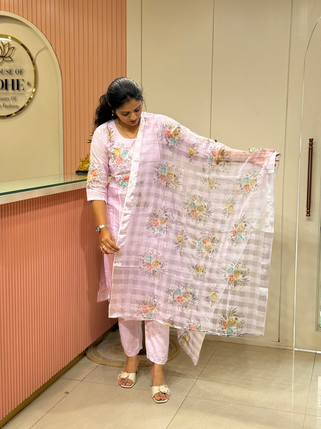 Dola Silk Collection with Floral Work | R219