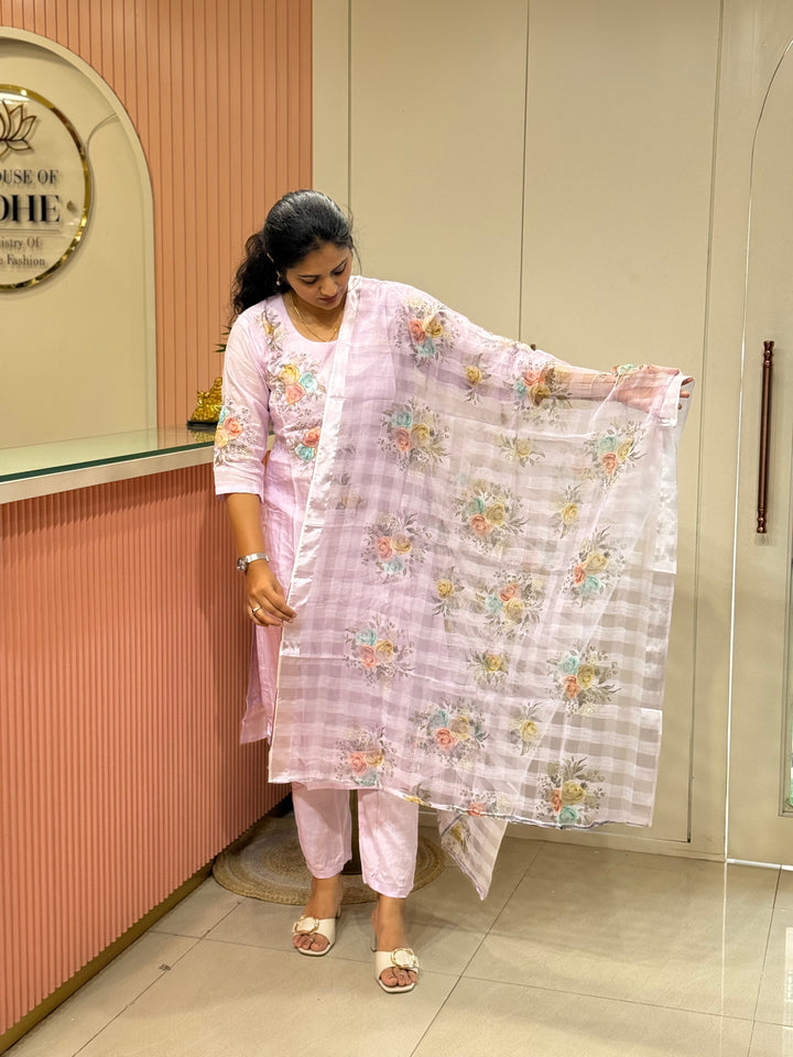 Dola Silk Collection with Floral Work | R219