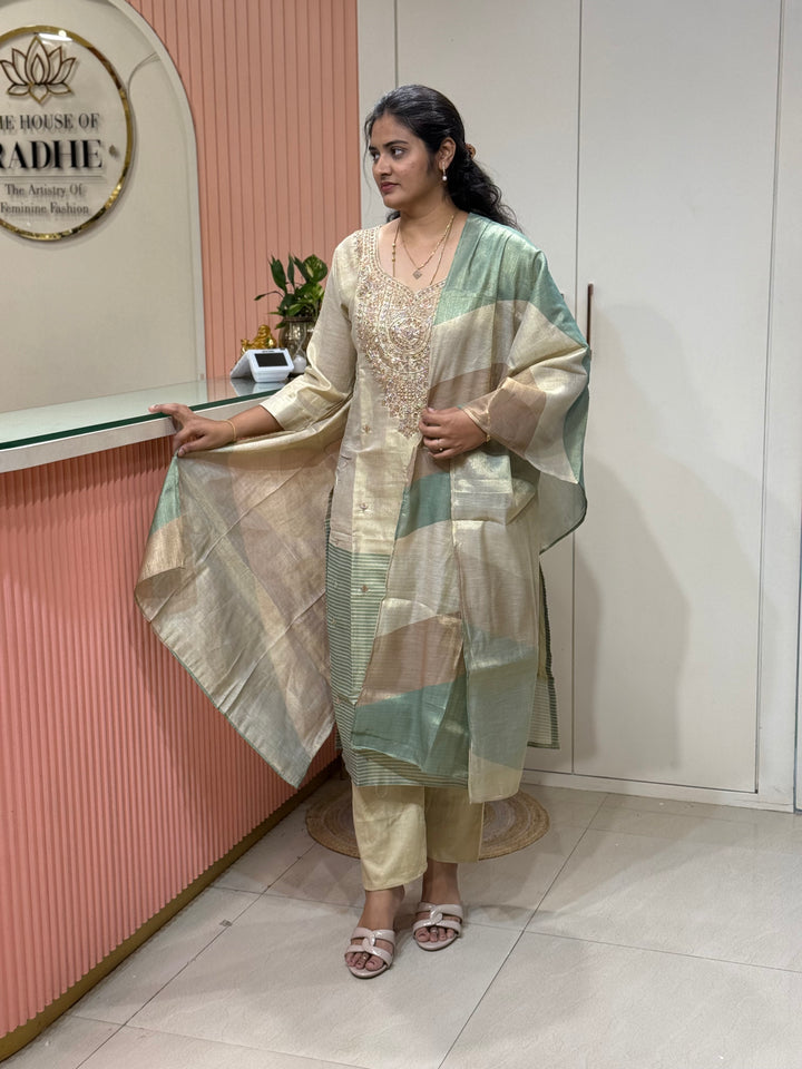 Pure Tissue Collection | Neck Handwork &amp; Beautiful Dupatta | R148